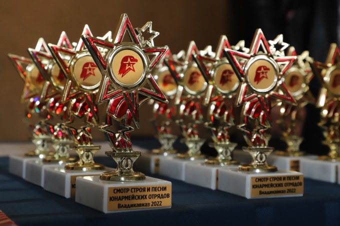 Состоялся смотр строя и песни юнармейских отрядов