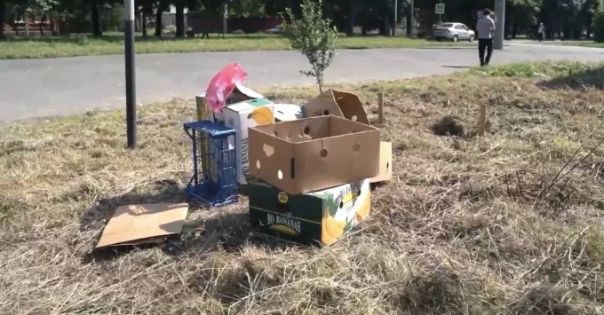 Продолжаем бороться с выносом мусора в неположенных местах