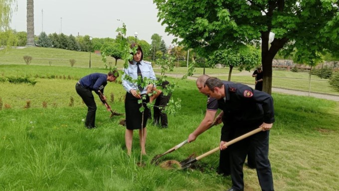 На Мемориале Славы во Владикавказе высадили аллею