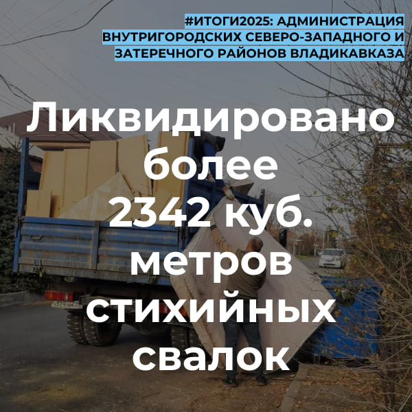 Администрация внутригородских Северо-Западного и Затеречного районов Владикавказа подводит итоги