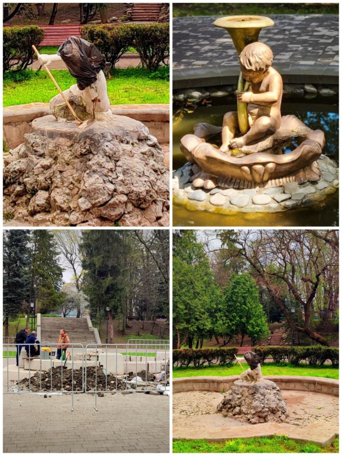 Фонтаны "Нимфа" ("Обнаженная Маха") и "Мальчик, играющий на трубе" в центральном парке им. Коста Хетагурова будут отреставрированы к майским праздникам.